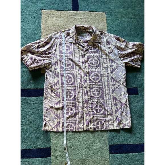 Mens Short Sleeve Button Up, sz L, Hawaiian style shirt - Picture 6 of 6